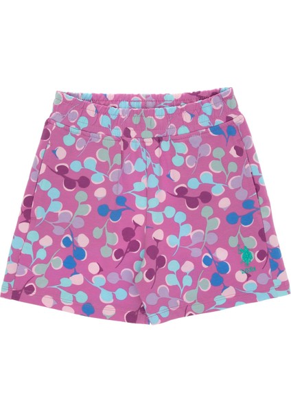 Lastikli Bel Relaxed Fuşya Kız Çocuk Şort Valerıa