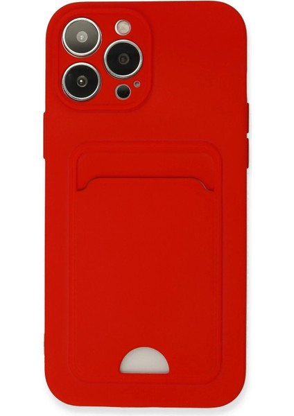 Iphone 13 Pro Max Kılıf Kelvin Kartvizitli Silikon - Kırmızı Yktsn