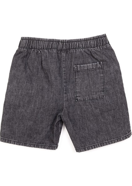 Erkek Bebek Basic Şort Denim Reçme Paça Siyah fiyatları