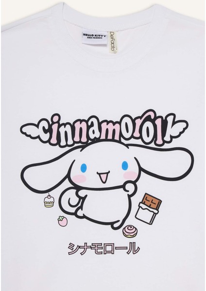 Kız Çocuk Hello Kitty Relax Fit Bisiklet Yaka Kısa Kollu Tişört F5815A825HS