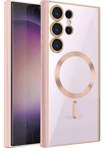 Samsung Galaxy S22 Ultra Kılıf Kross Magneticsafe Kapak - Rose Yktsn