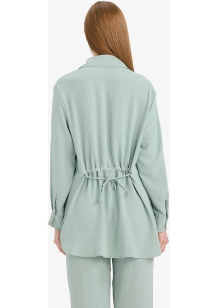 Relax Fit Basic Düz Uzun Kollu Gömlek Tunik D2991AX24AU indirimleri