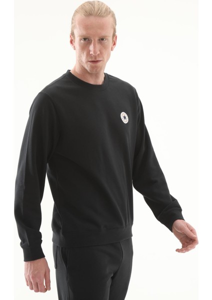 C10027001 Converse Go-To Standard-Fıt Chuck Taylor Patch Crew Sweatshirt Siyah fiyatları