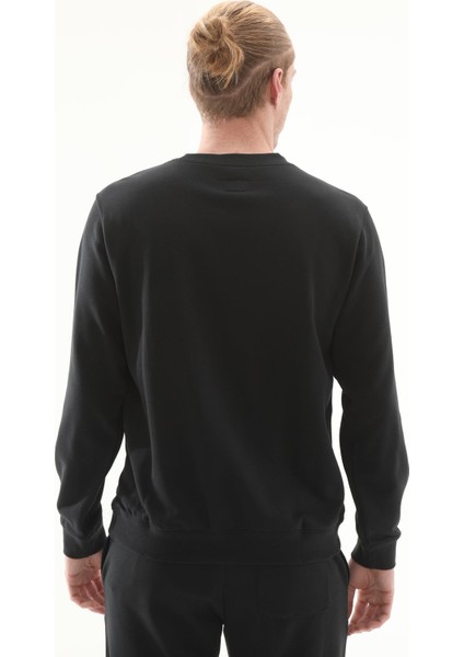 C10027001 Converse Go-To Standard-Fıt Chuck Taylor Patch Crew Sweatshirt Siyah modelleri