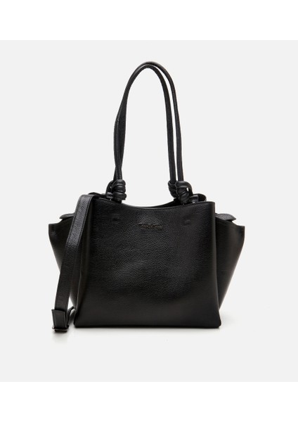 03CAH309440A100 KADIN Deri Siyah Omuz Çantası