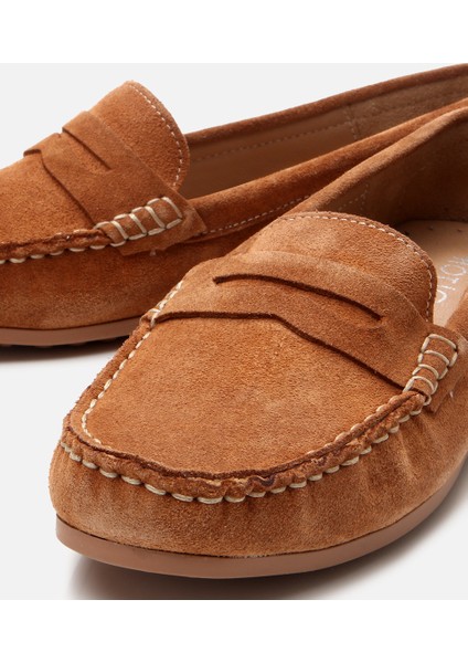 01AYH306650A370 KADIN Süet Deri Taba Günlük Loafer