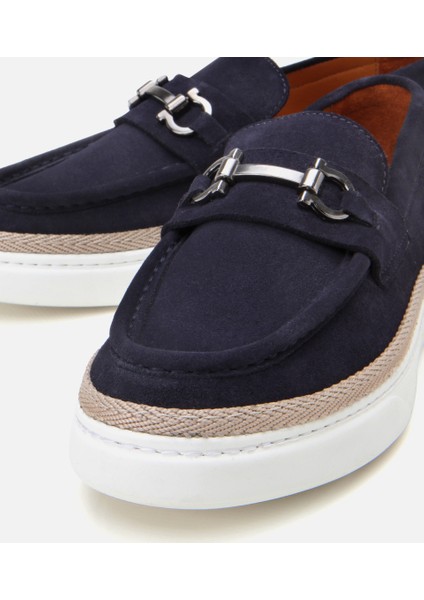 02AYH303140A680 ERKEK Süet Deri Lacivert Ultra Hafif Tabanlı Espadril