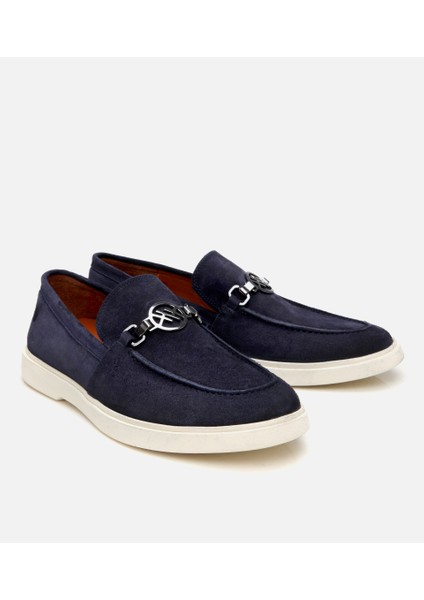 02AYH303010A680 ERKEK Süet Deri Lacivert Toka Detaylı Loafer fiyatları