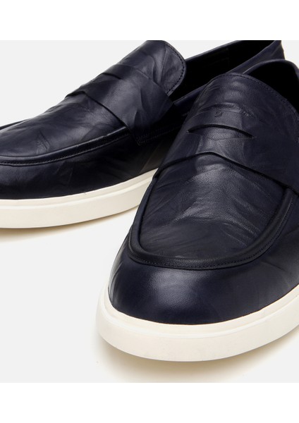 02AYH305440A680 ERKEK Deri Lacivert Ultra Hafif Tabanlı Klasik Loafer