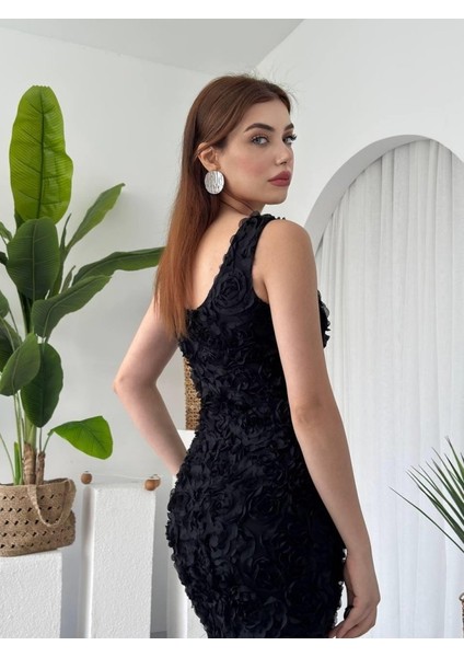 Kren Gül Detaylı Elbise
