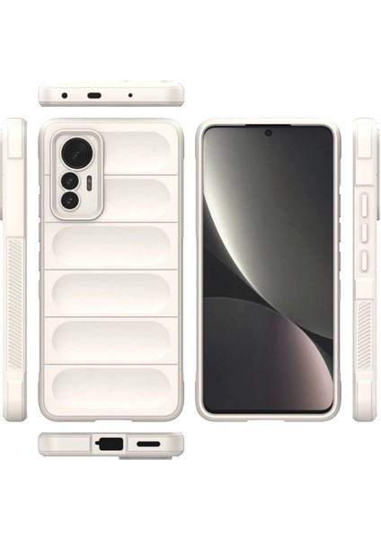 Xiaomi Mi 12 Lite Kılıf Optimum Silikon - Krem Yktsn