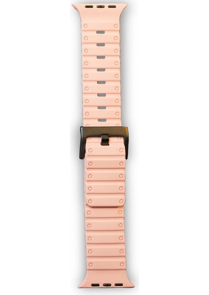 Apple Watch 42MM Magnus Mıknatıslı Silikon Kordon - Yavruağzı Yktsn