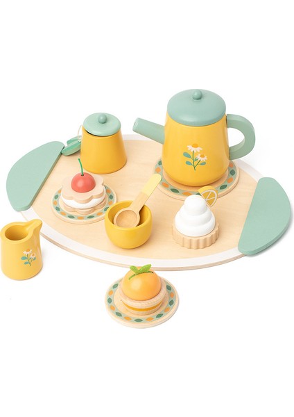 Ahşap Erkek Kız Çay Seti Ahşap Oyuncaklar (Yurt Dışından)