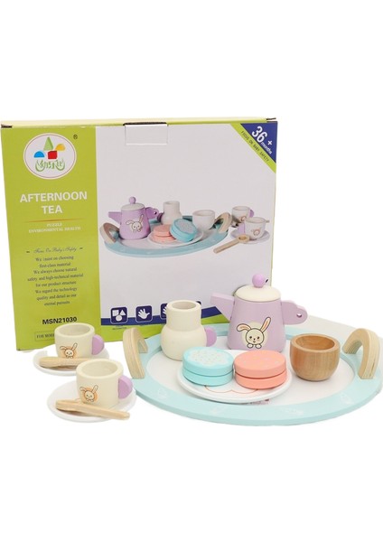 Ahşap Erkek Kız Çay Seti Ahşap Oyuncaklar (Yurt Dışından)