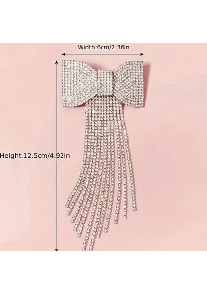 Gold Uzun Püsküllü Taşlı Şık Fiyonk Kadın Tokası indirimleri