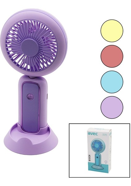 Usb Mini Fan Çap=10cm - Y:20cm Led Işıklı 75 Derece Oynar Başlık 3 Kademe Hız Telefonluklu Ayak Aparat (5132)