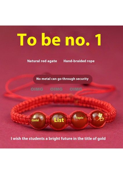 Yeni Kırmızı Akik Kutsama Bileziği Kırmızı Halat El Dokuması Iyi Şans Bileziği Bileklik (Yurt Dışından)