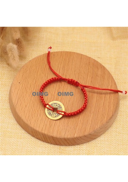 Yeni Iyi Şans Bileziği Erkek ve Kadın Ilham Verici Nimet Hediye El Dokuması Kırmızı Ip (Yurt Dışından)