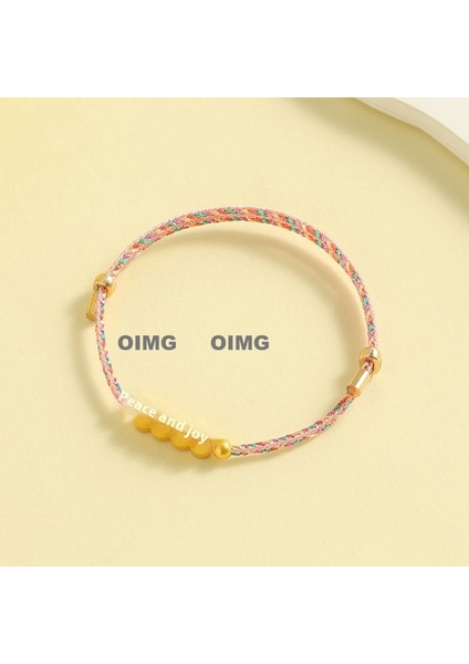 Yeni Iyi Şans Bileziği Dokuma Çocuk Modelleri Bebek Bebek Erkek ve Kadın Yetişkin Nimet Renkli Ip U Aslan Beş Renkli Çizgi El Ipi Bitmiş Ürünler (Yurt Dışından)