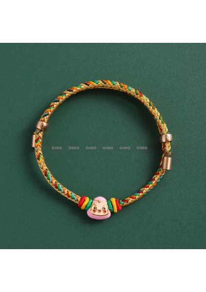 Yeni Iyi Şans Bileziği Erkek ve Kadın Ilham Verici Nimet Hediye El Dokuması Kırmızı Ip (Yurt Dışından)