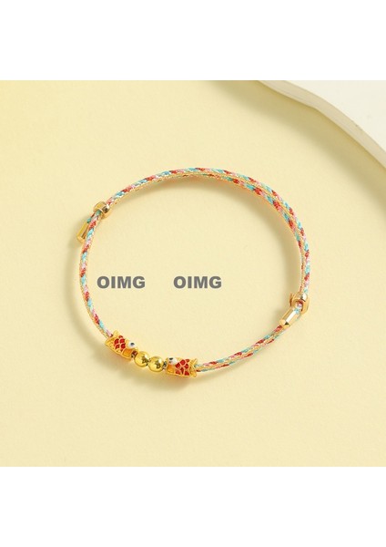 Yeni Iyi Şans Bileziği Dokuma Çocuk Modelleri Bebek Bebek Erkek ve Kadın Yetişkin Nimet Renkli Ip U Aslan Beş Renkli Çizgi El Ipi Bitmiş Ürünler (Yurt Dışından)