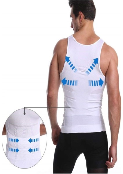 Torenova Model Spor Korse Atlet Göbek Eriten Fit Gösteren Atlet Lastikli Atlet Beyaz Renk