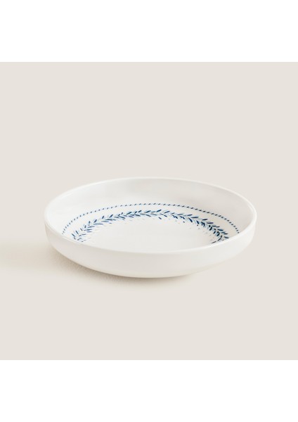 Pelion Çukur Tabak 18 cm Mavi/beyaz