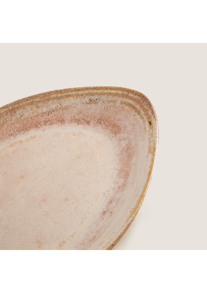 Mione Kayık Tabak 35 cm Bej