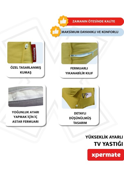 Tv Yastığı Boyun Bel ve Sırt Destekli Yastık Ameliyat Sonrası Yastık Hasta Yastığı Koyu Sarı fırsatları