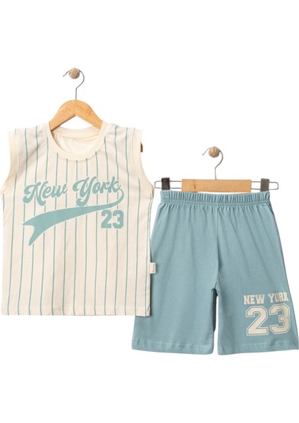 Erkek Çocuk New York Baskılı Kolsuz Şortlu Takım fiyatları