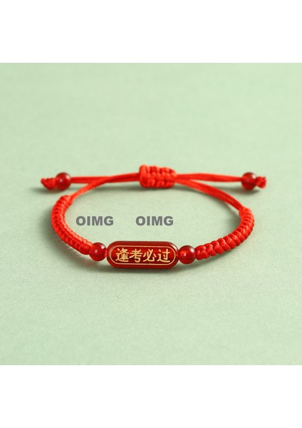 Yeni Iyi Şans Bileziği Erkek ve Kadın Ilham Verici Nimet Hediye El Dokuması Kırmızı Ip (Yurt Dışından)
