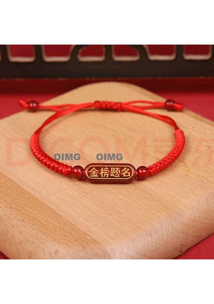 Yeni Iyi Şans Bileziği Erkek ve Kadın Ilham Verici Nimet Hediye El Dokuması Kırmızı Ip (Yurt Dışından)