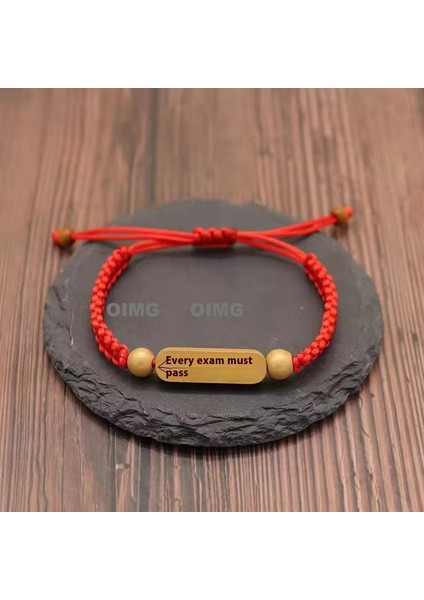 Yeni Kırmızı Akik Kutsama Bileziği Kırmızı Halat El Dokuması Iyi Şans Bileziği Bileklik (Yurt Dışından)