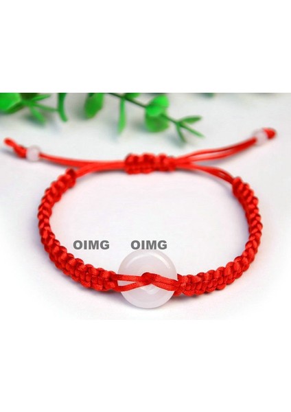 Yeni Iyi Şans Bileziği Erkek ve Kadın Ilham Verici Nimet Hediye El Dokuması Kırmızı Ip (Yurt Dışından)