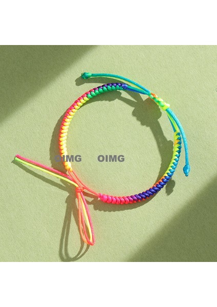 Yeni Iyi Şans Bileziği Erkek ve Kadın Ilham Verici Nimet Hediye El Dokuması Kırmızı Ip (Yurt Dışından)