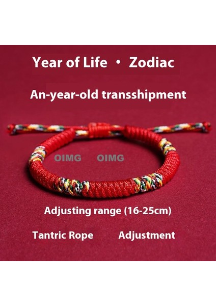 Yeni Iyi Şans Bileziği Dokuma Çocuk Modelleri Bebek Bebek Erkek ve Kadın Yetişkin Nimet Renkli Ip U Aslan Beş Renkli Çizgi El Ipi Bitmiş Ürünler (Yurt Dışından)