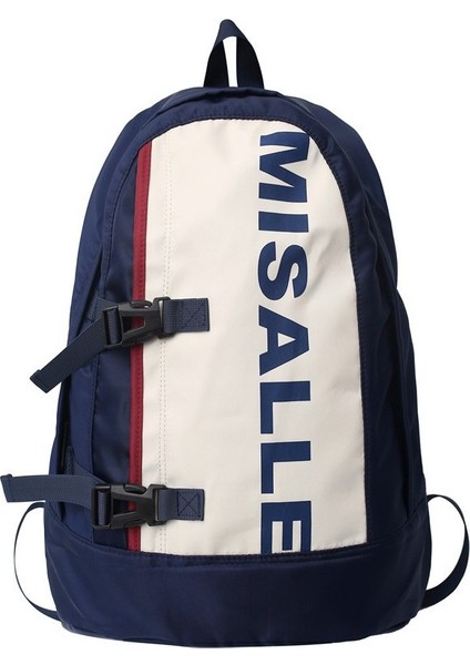 Sokak Trendi Sırt Çantası Seyahat Rahat Moda Öğrenci Okul Çantası Büyük Kapasiteli Aşınmaya Dayanıklı Sırt Çantası (Yurt Dışından)