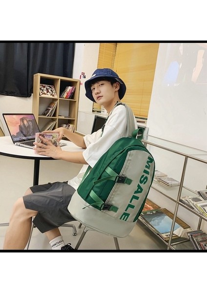 Sokak Trendi Sırt Çantası Seyahat Rahat Moda Öğrenci Okul Çantası Büyük Kapasiteli Aşınmaya Dayanıklı Sırt Çantası (Yurt Dışından) modelleri