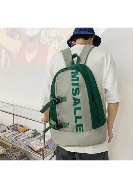 Sokak Trendi Sırt Çantası Seyahat Rahat Moda Öğrenci Okul Çantası Büyük Kapasiteli Aşınmaya Dayanıklı Sırt Çantası (Yurt Dışından) fırsatları