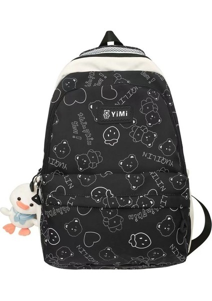 Kadınlar Için Sırt Çantası 2023 Yeni Okul Çantası Orta Okul Kız Büyük Kapasiteli Rahat Basit Sırt Çantası (Yurt Dışından)