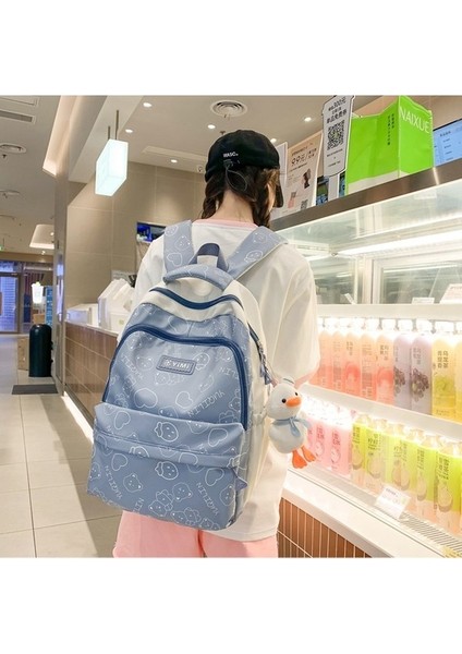 Kadınlar Için Sırt Çantası 2023 Yeni Okul Çantası Orta Okul Kız Büyük Kapasiteli Rahat Basit Sırt Çantası (Yurt Dışından) modelleri