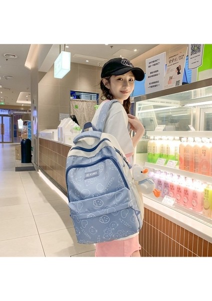 Kadınlar Için Sırt Çantası 2023 Yeni Okul Çantası Orta Okul Kız Büyük Kapasiteli Rahat Basit Sırt Çantası (Yurt Dışından) fırsatları
