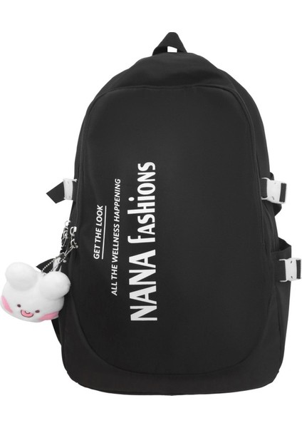 Naylon Sırt Kampüs Tarzı Kontrast Işıklı Sırt Ortaokul Öğrencisi Okul Çantası (Yurt Dışından)