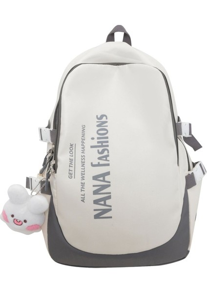 Naylon Sırt Kampüs Tarzı Kontrast Işıklı Sırt Ortaokul Öğrencisi Okul Çantası (Yurt Dışından)