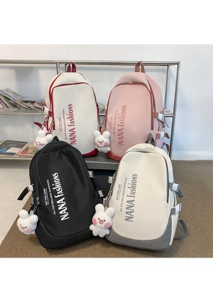 Naylon Sırt Kampüs Tarzı Kontrast Işıklı Sırt Ortaokul Öğrencisi Okul Çantası (Yurt Dışından) indirimleri