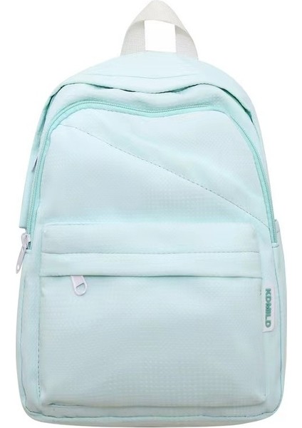 2023 Yeni Düz Renk Kadın Küçük Taze Kız Sırt Çantası Moda Rahat Basit Küçük Okul Çantası (Yurt Dışından)