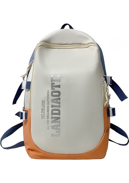 Kişiselleştirilmiş Mektup Naylon Öğrenci Okul Çantası 2023 Yeni Moda Trendi Sırt Çantası Rahat Basit Hafif Sırt Çantası Kadınlar Için (Yurt Dışından)