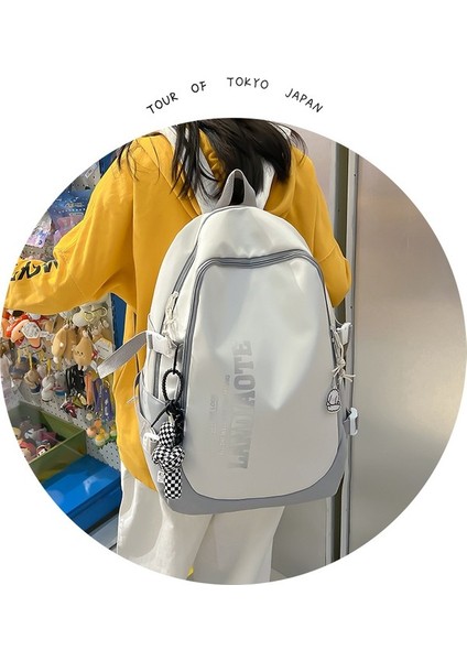 Kişiselleştirilmiş Mektup Naylon Öğrenci Okul Çantası 2023 Yeni Moda Trendi Sırt Çantası Rahat Basit Hafif Sırt Çantası Kadınlar Için (Yurt Dışından) modelleri