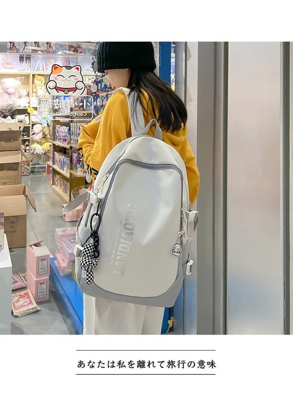 Kişiselleştirilmiş Mektup Naylon Öğrenci Okul Çantası 2023 Yeni Moda Trendi Sırt Çantası Rahat Basit Hafif Sırt Çantası Kadınlar Için (Yurt Dışından) fırsatları