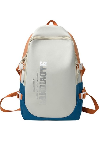 Kişiselleştirilmiş Mektup Naylon Öğrenci Okul Çantası 2023 Yeni Moda Trendi Sırt Çantası Rahat Basit Hafif Sırt Çantası Kadınlar Için (Yurt Dışından)